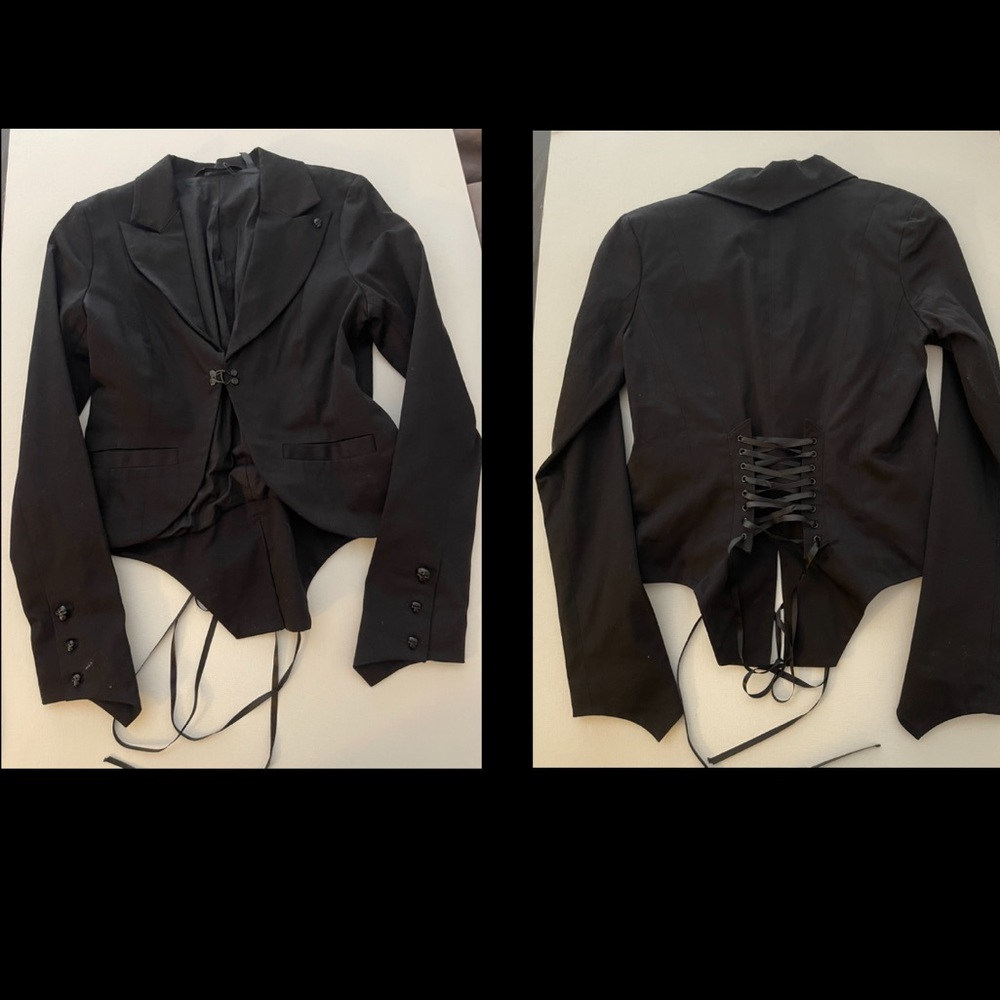 Blacklist by Lip Service Corset Tailcoat Black Gothic Jacket